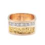 Placer Gold and 0.28cts tcw Diamonds on 10K yg Vintage Ring