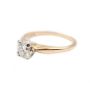 0.65ct round Brilliant cut Diamond 14K yellow gold ring