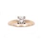 0.65ct round Brilliant cut Diamond 14K yellow gold ring