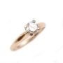 0.65ct round Brilliant cut Diamond 14K yellow gold ring