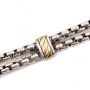 David Yurman Cable Classic Two-Row Chain Bracelet with 18 Karat Gold and Silver