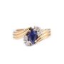 0.60 Sapphire and Diamond 14K yg ring 