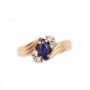 0.60 Sapphire and Diamond 14K yg ring 