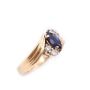 0.60 Sapphire and Diamond 14K yg ring 