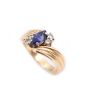 0.60 Sapphire and Diamond 14K yg ring 