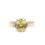 3.0ct Peridot 4x .03ct Diamonds 14K yg ring 