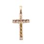 10K yellow gold Cross Pendant 12x Cubic Zirconia stones 