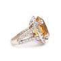 14 Karat white gold 14.00 carat Oval and 2.20 carat Diamond Ring 