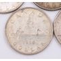 Canadas First Five silver dollars 1935 1936 1937 1838 1939 5-coins VF or better