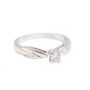 14K white gold Ladies 0.125 Carat Diamond Ring Size 5