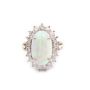 14K white gold Ladies 2.15 Carat White Opal and Diamond ring 