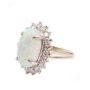 14K white gold Ladies 2.15 Carat White Opal and Diamond ring 