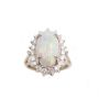 14K white gold Ladies 2.15 Carat White Opal and Diamond ring 