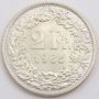 1965 Switzerland 2 Franc silver coin Choice Uncirculated