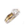 18K yellow gold & platinum 1.02ct VS-1 E Diamond Ring