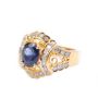 14K yg ring 2.36ct Sapphire 0.58ct Diamonds 