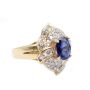 14K yg ring 1.46ct Sapphire 0.54ct Diamonds 