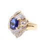 14K yg ring 1.46ct Sapphire 0.54ct Diamonds 