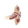 18K yellow gold ring 1.46ct Rubies 0.27ct Diamonds with appraisal $4,200.00 Size-6