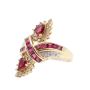 18K yellow gold ring 1.46ct Rubies 0.27ct Diamonds with appraisal $4,200.00 Size-6