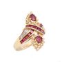 18K yellow gold ring 1.46ct Rubies 0.27ct Diamonds with appraisal $4,200.00 Size-6