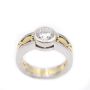 18K yellow gold & platinum 1.02ct VS-1 E Diamond Ring