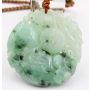 Jade carving coins fruit blossoms leaves bat Pi discs 24 inch braided