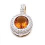 Citrine Earrings Pendant Lively Deep Orange/Gold 18K yg 