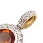 Citrine Earrings Pendant Lively Deep Orange/Gold 18K yg 