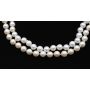 Akoya double strand cultured Pearls 7.5-8mm 18K wg diamonds