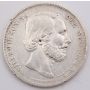 1869 Netherlands 2 1/2 Gulden silver coin VF