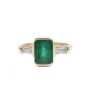 1.66ct Emerald and Diamonds 18k Yellow gold Ring 4.8gr  Size-5.5