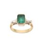 1.66ct Emerald and Diamonds 18k Yellow gold Ring 4.8gr  Size-5.5