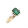 1.66ct Emerald and Diamonds 18k Yellow gold Ring 4.8gr  Size-5.5