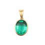 2.38ct Emerald 18K yg pendant Type III VS Vivid Green