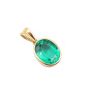 2.38ct Emerald 18K yg pendant Type III VS Vivid Green