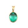 2.38ct Emerald 18K yg pendant Type III VS Vivid Green