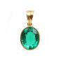 2.38ct Emerald 18K yg pendant Type III VS Vivid Green