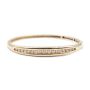 14K yg Hinged Bangle with 17 diamonds 0.82cts tcw