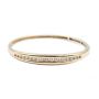 14K yg Hinged Bangle with 17 diamonds 0.82cts tcw