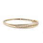 14K yg Hinged Bangle with 17 diamonds 0.82cts tcw