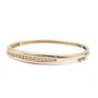 14K yg Hinged Bangle with 17 diamonds 0.82cts tcw