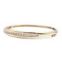 14K yg Hinged Bangle with 17 diamonds 0.82cts tcw