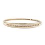 14K yg Hinged Bangle with 17 diamonds 0.82cts tcw