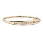 14K yg Hinged Bangle with 17 diamonds 0.82cts tcw