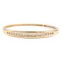 14K yg Hinged Bangle with 17 diamonds 0.82cts tcw