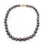 Tahitian Black Pearl necklace 35X 11.15mm-13.40mm pearls 18 inch with appraisal $12,800.