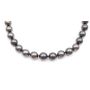 Tahitian Black Pearl necklace 35X 11.15mm-13.40mm pearls 18 inch with appraisal $12,800.