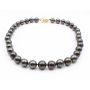 Tahitian Black Pearl necklace 35X 11.15mm-13.40mm pearls 18 inch with appraisal $12,800.