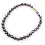 Tahitian Black Pearl necklace 35X 11.15mm-13.40mm pearls 18 inch with appraisal $12,800.